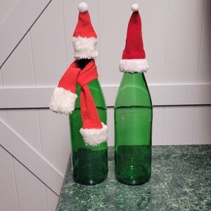 Holiday Red White Santa Hats with Sash